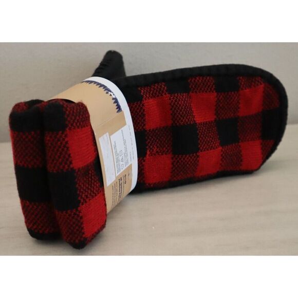 Original Muk Luks 16342-612 Men’s Sz L/XL (11-13) Red/Black Plaid Slipper Socks - Picture 6 of 6